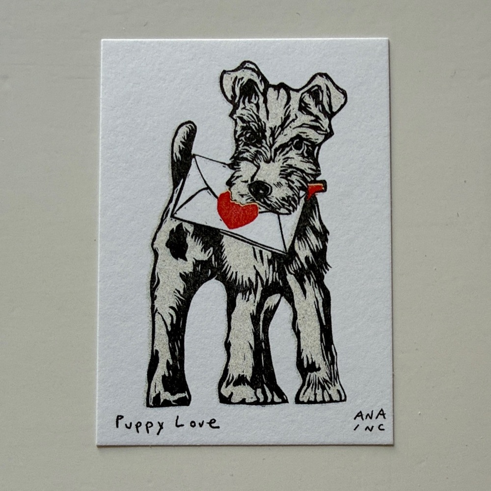 Ana Inciardi Mini Print, Puppy Love
